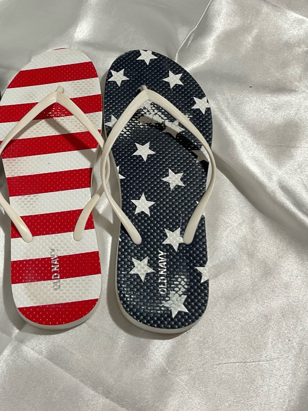 Flip Flops Red/White Stripes, Navy/White Stars size 9